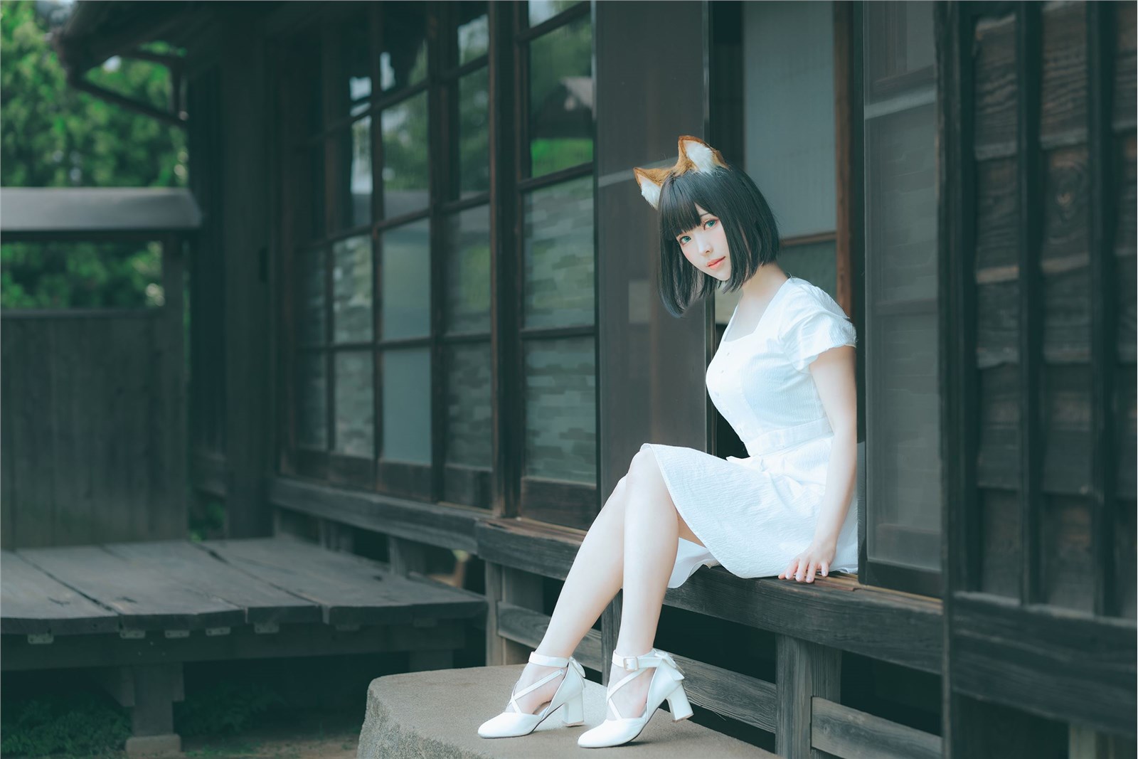 ElyEE Vol.117 2023 July B-Dongitsune~White dress fox girl in white dress(23)